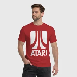 Мужская футболка хлопок Atari logo white - фото 2