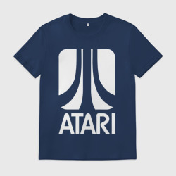 Мужская футболка хлопок Atari logo white