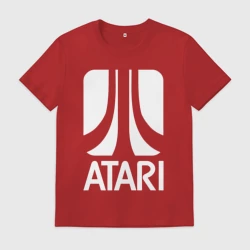 Мужская футболка хлопок Atari logo white