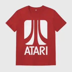 Мужская футболка хлопок Atari logo white