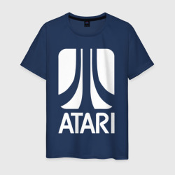 Мужская футболка хлопок Atari logo white