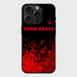 Чехол силиконовый для Apple iPhone 15 Pro матовый Code Geass - red gradient посередине