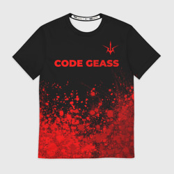 Мужская футболка 3D Code Geass - red gradient посередине