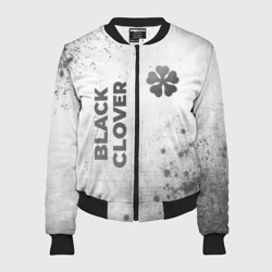 Женский бомбер 3D Black Clover - white gradient вертикально