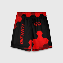 Детские спортивные шорты 3D Infiniti - red gradient вертикально
