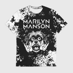 Мужская футболка 3D Marilyn Manson рок пес