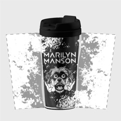 Термокружка-непроливайка Marilyn Manson рок пес - фото 2