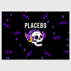 Поздравительная открытка Placebo неоновый череп