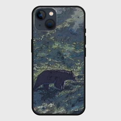 Чехол для iPhone 14 Медведь идёт