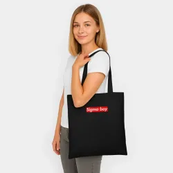 Шоппер BioNature Сигма бой supreme style из песни мерч - тик-ток мем - фото 2