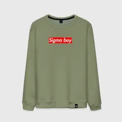 Мужской свитшот хлопок Сигма бой supreme style из песни мерч - тик-ток мем