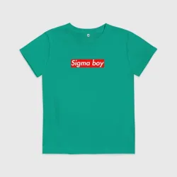 Детская футболка хлопок Сигма бой supreme style из песни мерч - тик-ток мем