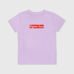 Детская футболка хлопок Сигма бой supreme style из песни мерч - тик-ток мем