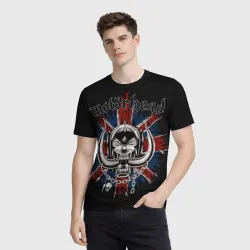 Мужская футболка 3D Motorhead england flag - фото 2