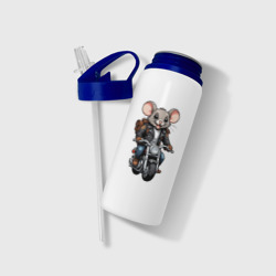 Бутылка для воды с трубочкой Biker mice   - фото 2