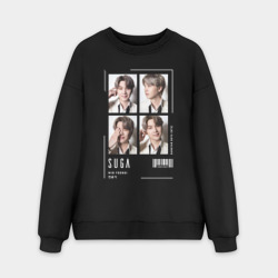 Мужской свитшот oversize без начеса хлопок Yoongi bts 4cut