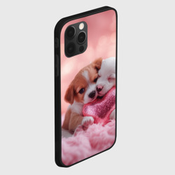 Чехол для iPhone 12 Pro Max Милые щенки и сердце - фото 2