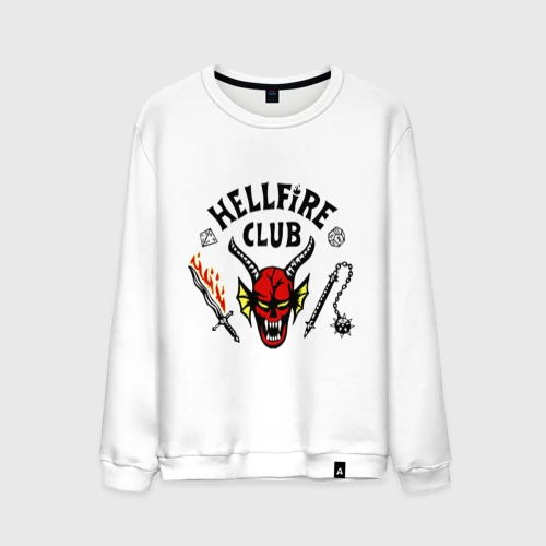 Мужской свитшот хлопок Stranger things - hellfire club