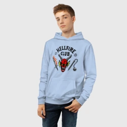 Детская толстовка хлопок Stranger things - hellfire club - фото 2