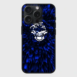 Чехол силиконовый для Apple iPhone 15 Pro Мax матовый Goblin Slayer blue energy
