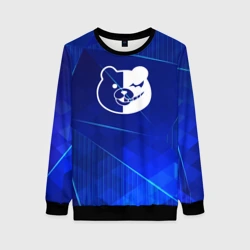 Женский свитшот 3D Danganronpa blue poly