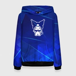 Женская толстовка 3D Kuromi blue poly