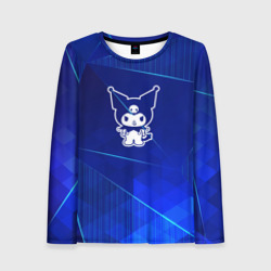 Женский лонгслив 3D Kuromi blue poly