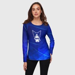 Женский лонгслив 3D Kuromi blue poly - фото 2