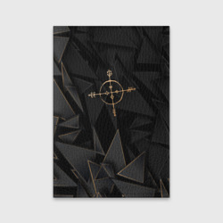 Обложка для паспорта матовая кожа Megadeth golden poly