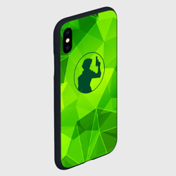 Чехол для iPhone XS Max матовый Cowboy Bebop green poly - фото 2