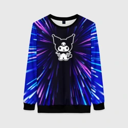 Женский свитшот 3D Kuromi neon energy