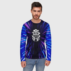 Мужской лонгслив 3D Nickelback neon energy - фото 2
