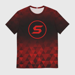 Мужская футболка 3D Skillet red poly