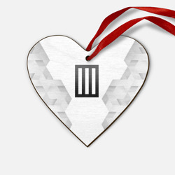 Деревянная игрушка Сердце Paramore white poly