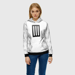 Женская толстовка 3D Paramore white poly - фото 2