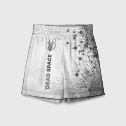 Детские спортивные шорты 3D Dead Space - white gradient по-вертикали