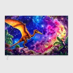 Флаг 3D Птерозавр и звездное небо