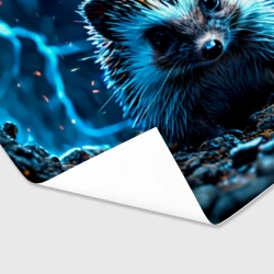 Бумага для упаковки 3D Ежик в разрядах молний - фото 2