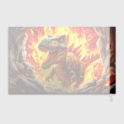 Флаг 3D Спинозавр в огне - фото 2