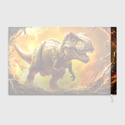 Флаг 3D Тираннозавр в огне - фото 2