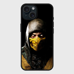 Чехол силиконовый для Apple iPhone 15 матовый Mortal kombat Scorpion - кто следующий
