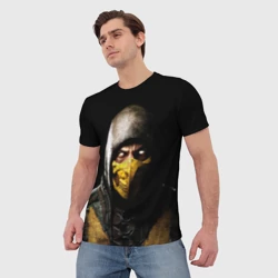 Мужская футболка 3D Mortal kombat Scorpion - кто следующий - фото 2