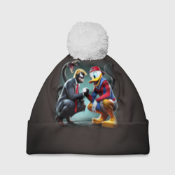 Шапка 3D c помпоном Venom-Trump and Spider-Duck meme
