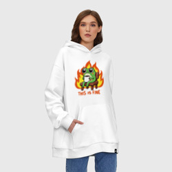 Худи SuperOversize хлопок Frog - this is fine  - фото 2