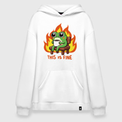 Худи SuperOversize хлопок Frog - this is fine 