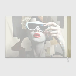 Флаг 3D Коллаж с девушкой в очках - фото 2