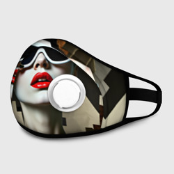 Маска из неопрена Коллаж с девушкой в очках