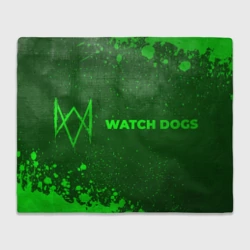 Плед 3D Watch Dogs - green gradient по-горизонтали