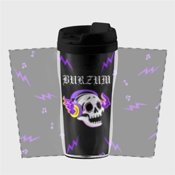Термокружка-непроливайка Burzum неоновый череп - фото 2
