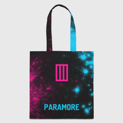 Шоппер 3D Paramore - neon gradient по-центру